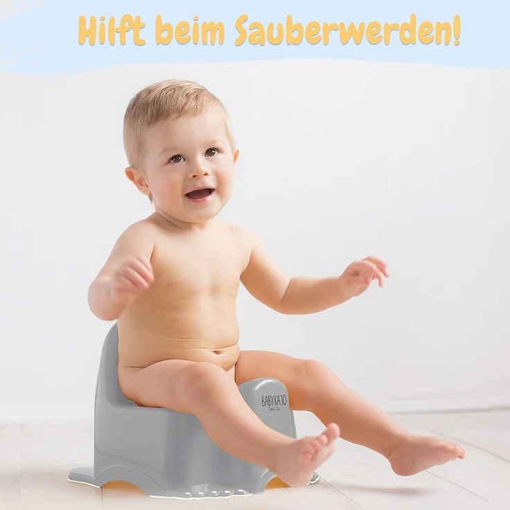 Babykajo 3 in 1 Baby Töpfchen Set - Kinder Töpfchen + Kinder Toilettensitz + Kinder Tritthocker – aus BPA freiem Plastik und mit Antirutschfüßchen. (grau) - Preisvergleich – Bild 7