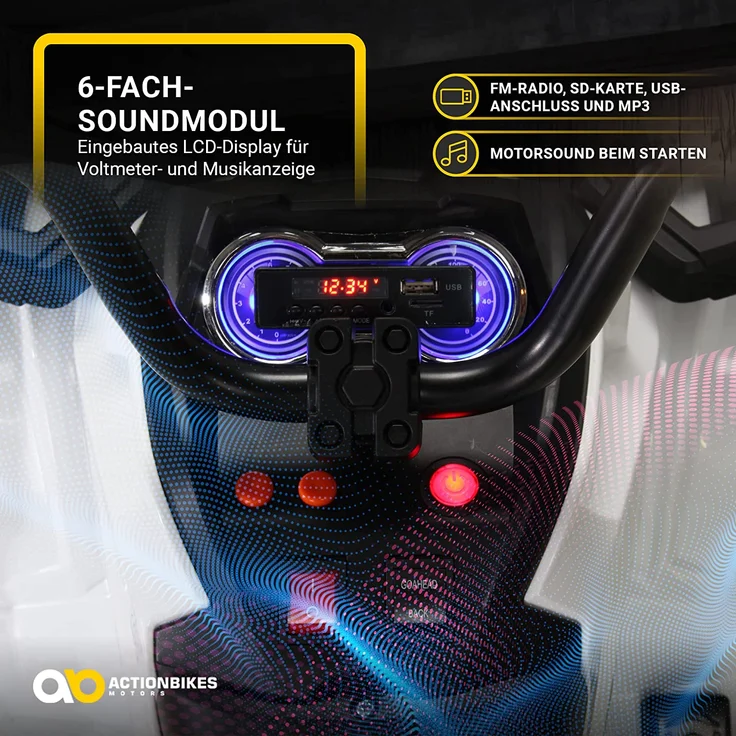 Kinder Elektro Quad Auto BUMPER Atv Elektroauto Kinderauto Elektrofahrzeug Pocket (Rot) – Bild 6