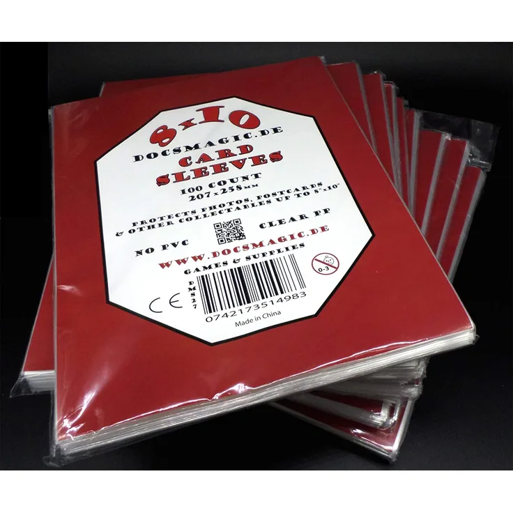 docsmagic. de 10 x 100 8" x 10" Card Sleeves - 207 x 258 mm - Photo Postcard Kartenhüllen