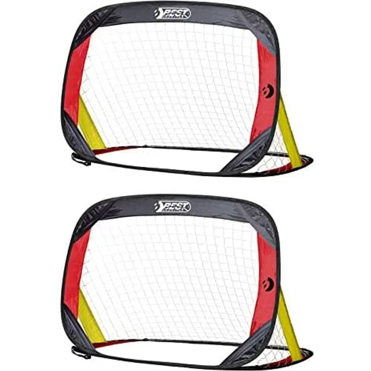 Best Sporting Pop up Fußballtor für Kinder, 2er Set Fußballtor Deutschland mit Tragetasche und Heringen