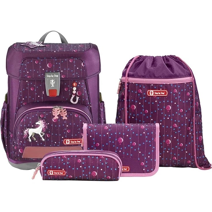 Step by Step Cloud 'Dreamy Unicorn Nuala', Schulranzen-Set, 5-teilig, 19 Liter, lila – Bild 1