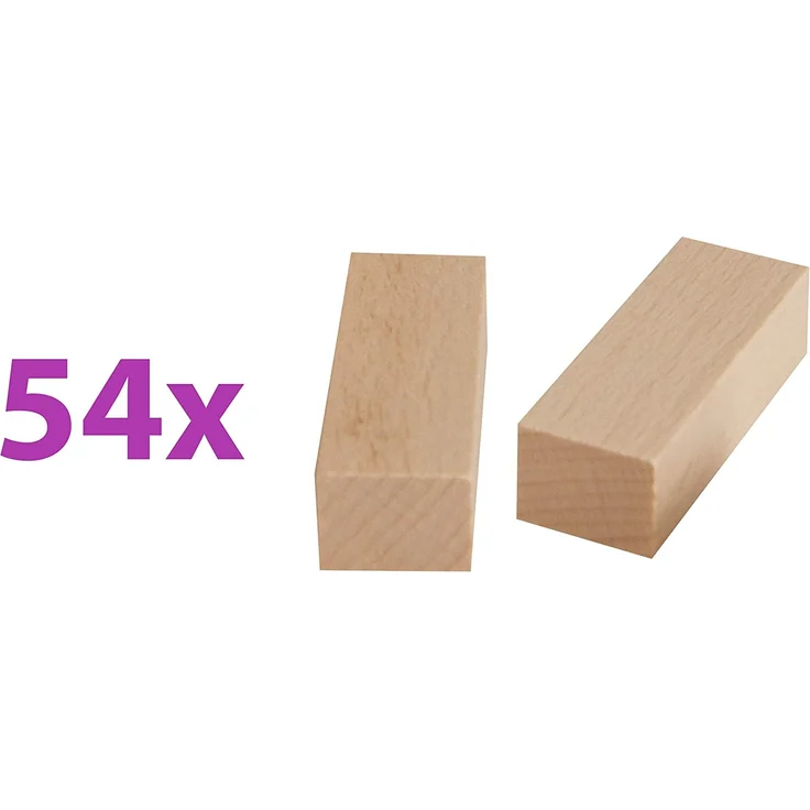 Eichhorn Stapelspiel, Geschicklichkeitsspiel für die ganze Familie, Balance Tower gefertigt aus unbehandelten Holz, Wackelturm 54 teilig, geeignet ab 5 Jahren – Bild 5