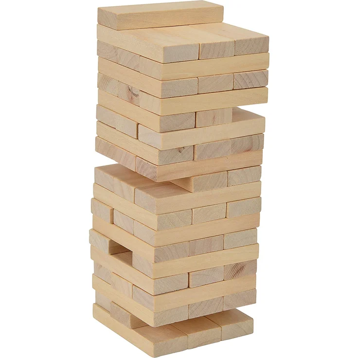 Eichhorn Stapelspiel, Geschicklichkeitsspiel für die ganze Familie, Balance Tower gefertigt aus unbehandelten Holz, Wackelturm 54 teilig, geeignet ab 5 Jahren – Bild 8