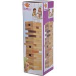 Eichhorn Stapelspiel, Geschicklichkeitsspiel für die ganze Familie, Balance Tower gefertigt aus unbehandelten Holz, Wackelturm 54 teilig, geeignet ab 5 Jahren