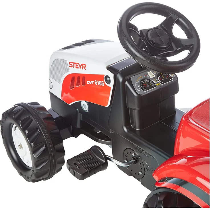 Rolly Toys 012510 - rollyKid Steyr 6165 CVT Trettraktor (mit Anhänger, für Kinder ab 2,5 Jahre, Flüsterlaufreifen, Überrollbügel) – Bild 3