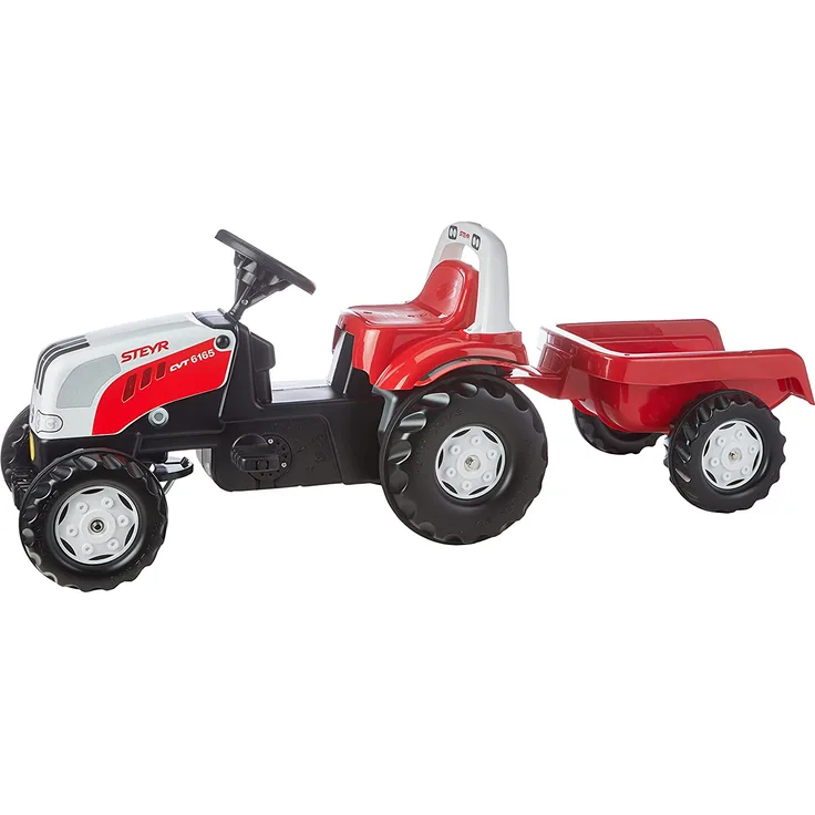 Rolly Toys 012510 - rollyKid Steyr 6165 CVT Trettraktor (mit Anhänger, für Kinder ab 2,5 Jahre, Flüsterlaufreifen, Überrollbügel) - Preisvergleich