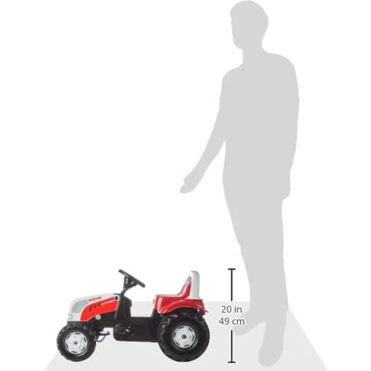 Rolly Toys 012510 - rollyKid Steyr 6165 CVT Trettraktor (mit Anhänger, für Kinder ab 2,5 Jahre, Flüsterlaufreifen, Überrollbügel) – Bild 5