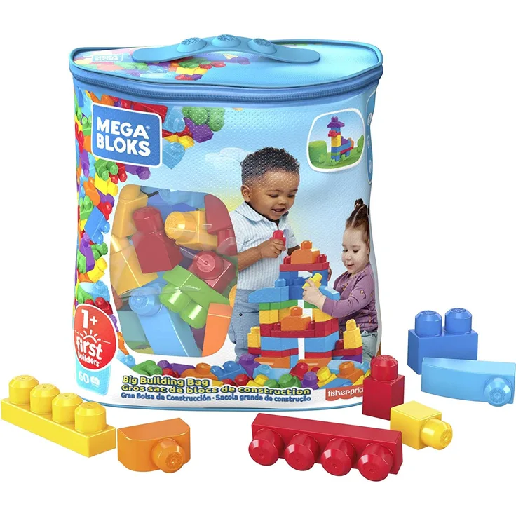 MEGA Bloks DCH55 - Bausteinebeutel - Medium 60 Teile, bunt, Spielzeug ab 1 Jahr