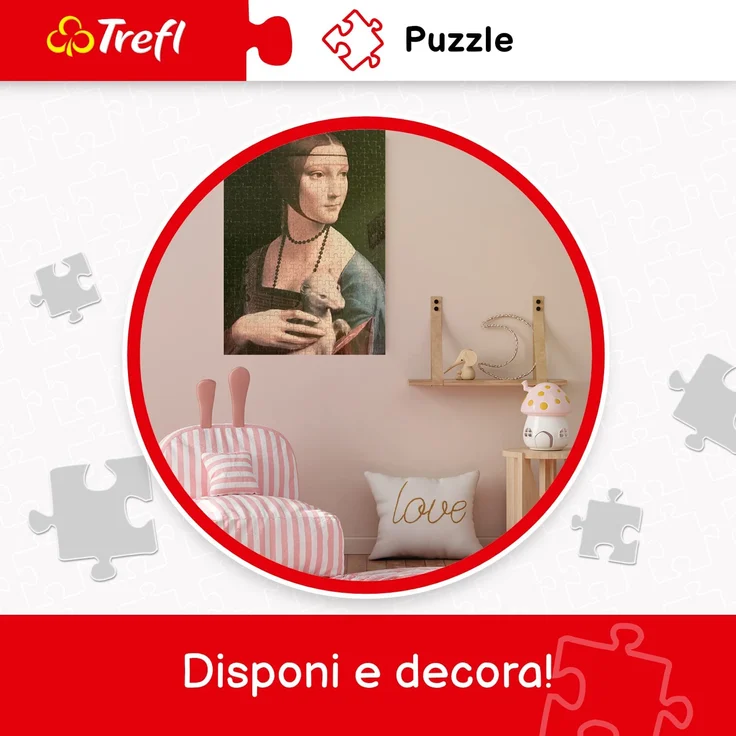 Trefl 26139 Puzzle Das Portrait des Löwen, 1500 Teile, farbig – Bild 5