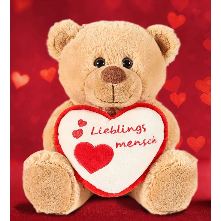 Teddy Plüschbär mit Herz - Lieblingsmensch - Teddybär Plüschteddy Kuscheltier Schmusetier – Bild 5