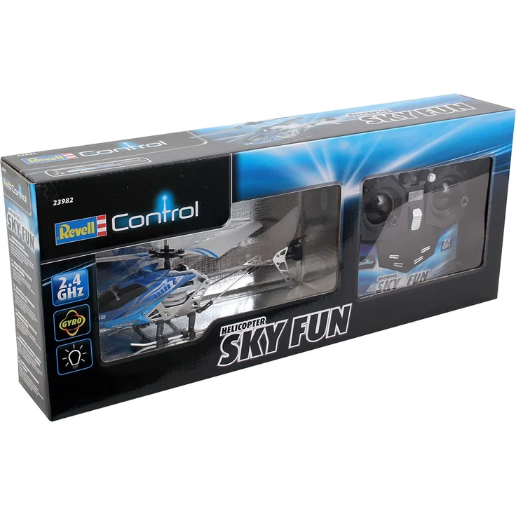Revell Control RC Helikopter, ferngesteuerter Hubschrauber für Einsteiger, 2,4 GHz Fernsteuerung, einfach zu fliegen, Gyro, stabiles Chassis, LED-Beleuchtung, USB-Ladegerät - SKY FUN 23982 – Bild 9