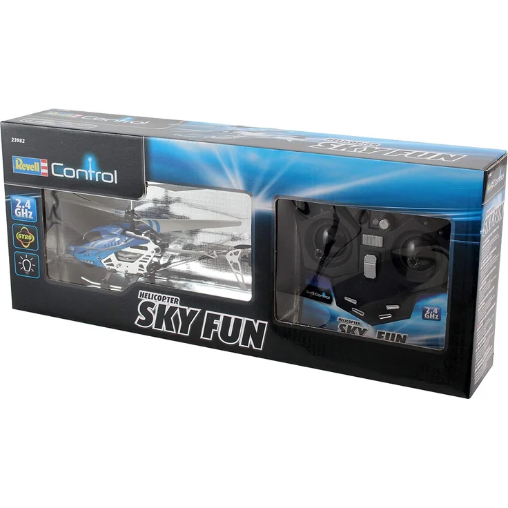 Revell Control RC Helikopter, ferngesteuerter Hubschrauber für Einsteiger, 2,4 GHz Fernsteuerung, einfach zu fliegen, Gyro, stabiles Chassis, LED-Beleuchtung, USB-Ladegerät - SKY FUN 23982 – Bild 10