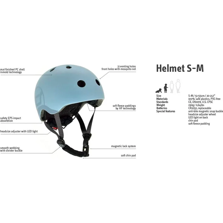 Scoot & Ride Kinderhelm S - M Steel – Bild 6