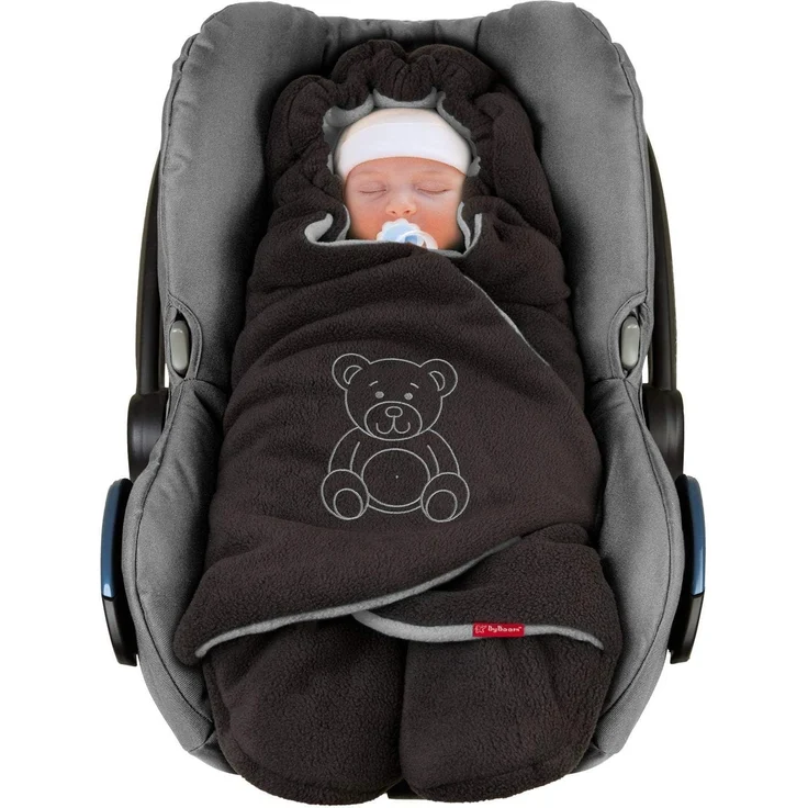 ByBoom Baby Winter-Einschlagdecke"Das Original mit dem Bären", Universal für Babyschale, Autositz, z. B. für Maxi-Cosi, Römer, für Kinderwagen, Buggy oder Babybett – Bild 1
