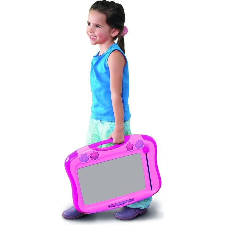 TOMY 6484 Magnettafel für Kinder, Magnet Maltafel, Megasketcher in rosa, hochwertiges Kinderspielzeug, Zaubertafel, bunt, ohne Wabenstruktur, fördert die Kreativität, Ideales Weihnachtsgeschenk, ab 3 Jahre – Bild 3