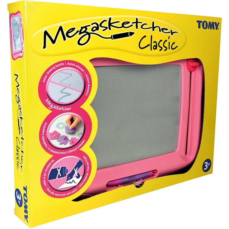 TOMY 6484 Magnettafel für Kinder, Magnet Maltafel, Megasketcher in rosa, hochwertiges Kinderspielzeug, Zaubertafel, bunt, ohne Wabenstruktur, fördert die Kreativität, Ideales Weihnachtsgeschenk, ab 3 Jahre – Bild 7