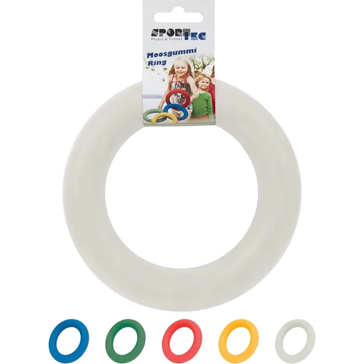 Moosgummiring Wurfring Ring Moosgummi Motorik Übungen Ø 17 cm, Weiß
