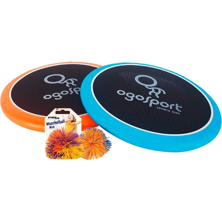 2 OgoSport Softdiscs, 2 Ogo Spiel- Bälle, Fang Wurfspiel