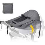 BENESINLU Sonnensegel Kinderwagen mit UV Schutz 50+ und Wasserdicht Sonnenschutz für Kinderwagen Buggy mit Sichtfenster und extra breite Schattenflügel, Grau