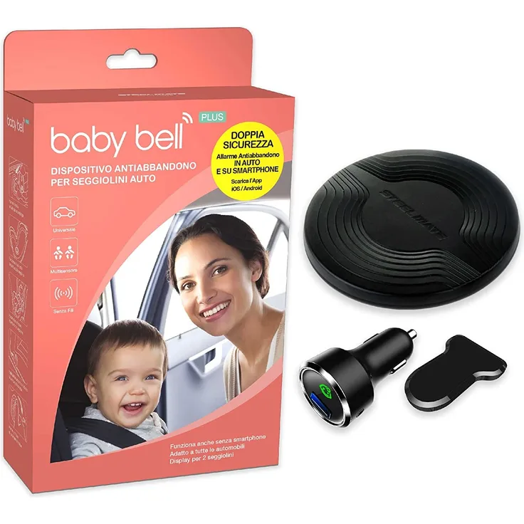 Steelmate Baby Bell Plus Anti-Verlust-Gerät – die letzte Generation – erweiterbar auf 2 Kindersitze mit optionalem Pad – 100% Universal