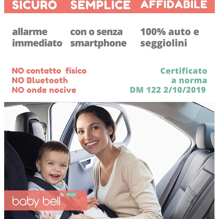 Steelmate Baby Bell Plus Anti-Verlust-Gerät – die letzte Generation – erweiterbar auf 2 Kindersitze mit optionalem Pad – 100% Universal – Bild 3