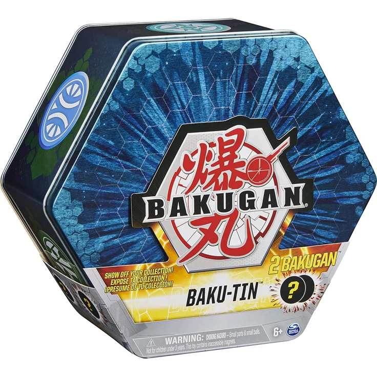 Bakugan Baku-Tin, Metall-Aufbewahrungsbox mit 2 Überraschungs-Bakugan Bällen, unterschiedliche Varianten – Bild 8