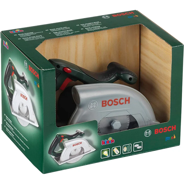 Theo Klein 8421 Bosch Kreissäge I Batteriebetrieben mit Kreissägebewegungen, Licht-und Soundfunktion I Maße: 23 cm x 16 cm 14,5 cm I Spielzeug für Kinder ab 3 Jahren – Bild 5