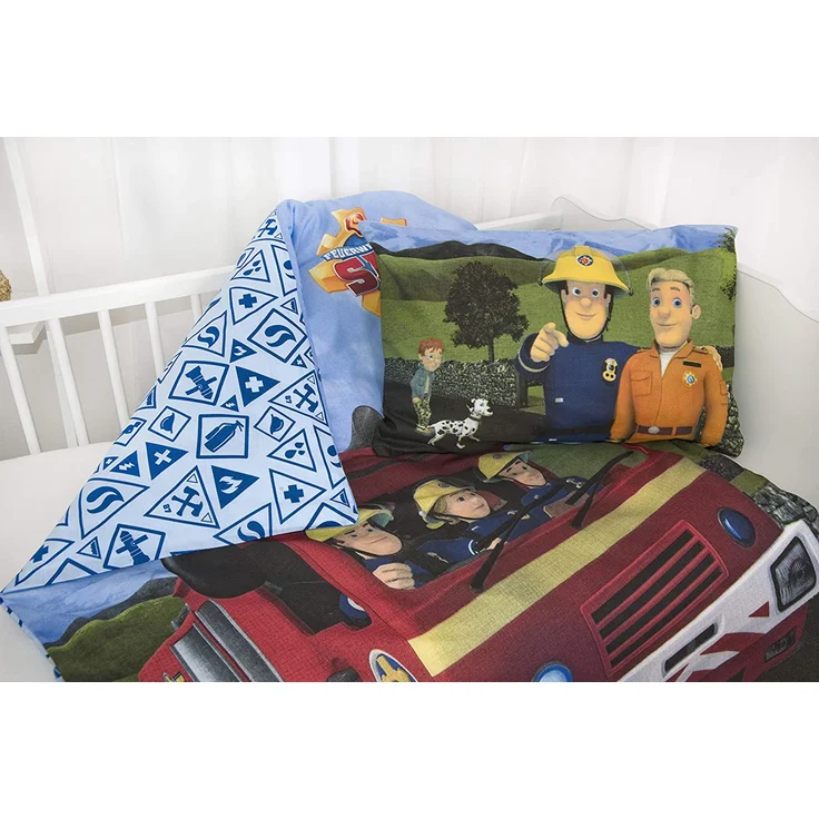 Herding Feuerwehrmann Sam Bettwäsche- Set, Baumwolle, mehrfarbig, 40 x 60 cm, 100 x 135 cm – Bild 4