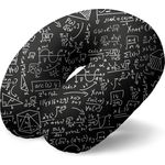 reisekissen Matematic 30 x 27 cm Polyester schwarz/weiß