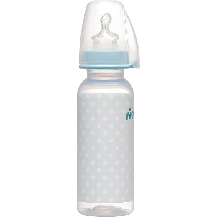 nip Standardflasche PP mit Trinksauger Anatomisch Silikon, 0-6 Monate, Größe M, 250 ml, Boy – Bild 1