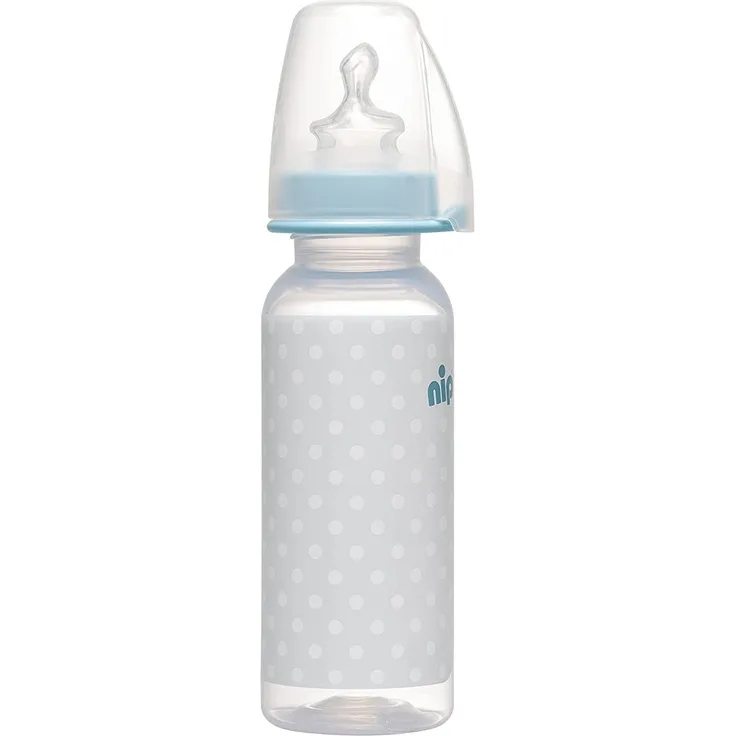 nip Standardflasche PP mit Trinksauger Anatomisch Silikon, 0-6 Monate, Größe M, 250 ml, Boy