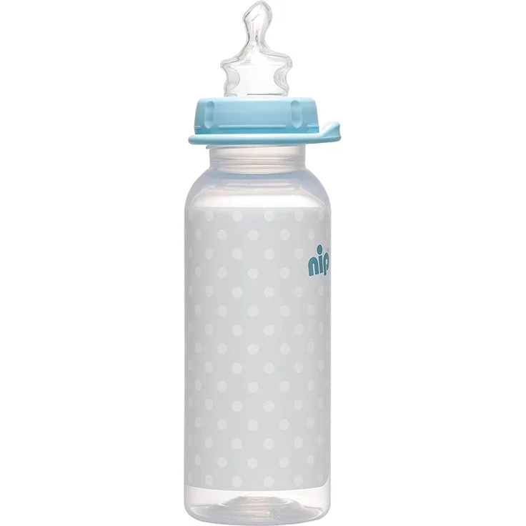 nip Standardflasche PP mit Trinksauger Anatomisch Silikon, 0-6 Monate, Größe M, 250 ml, Boy – Bild 4