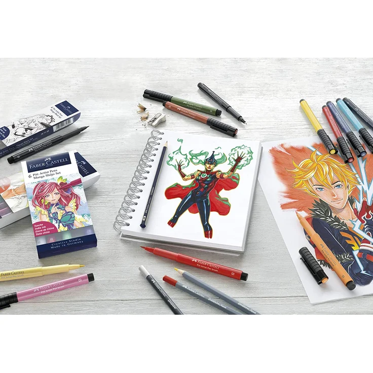 Faber-Castell Tuschestifte Pitt Artist Pens, Manga Starter Set – Bild 5