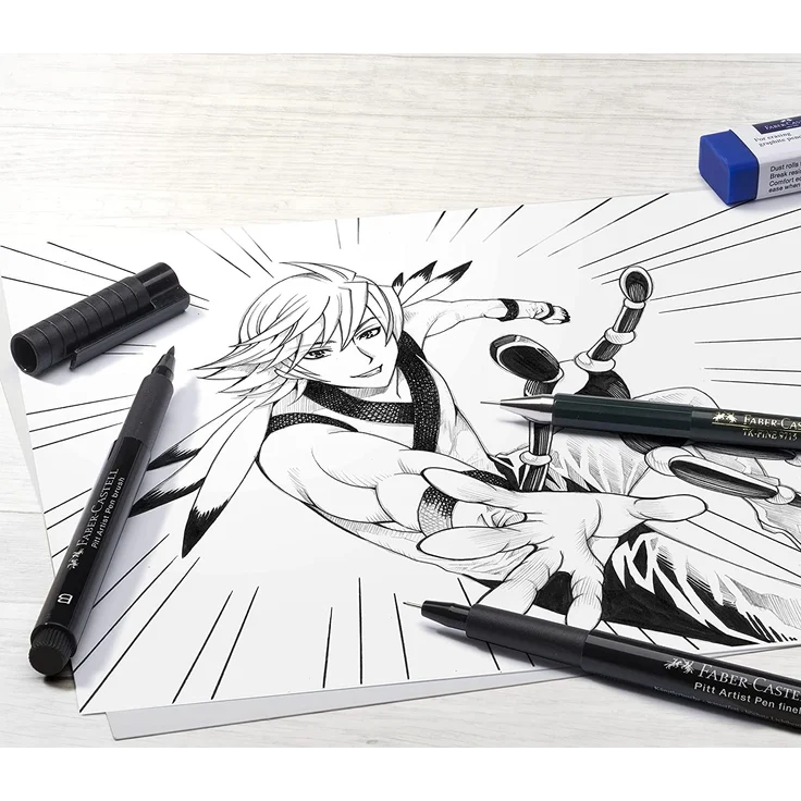 Faber-Castell Tuschestifte Pitt Artist Pens, Manga Starter Set – Bild 4