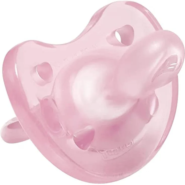 Chicco Kinder Kautschuk Schnuller Silikon 6-16 Mesi Bianco