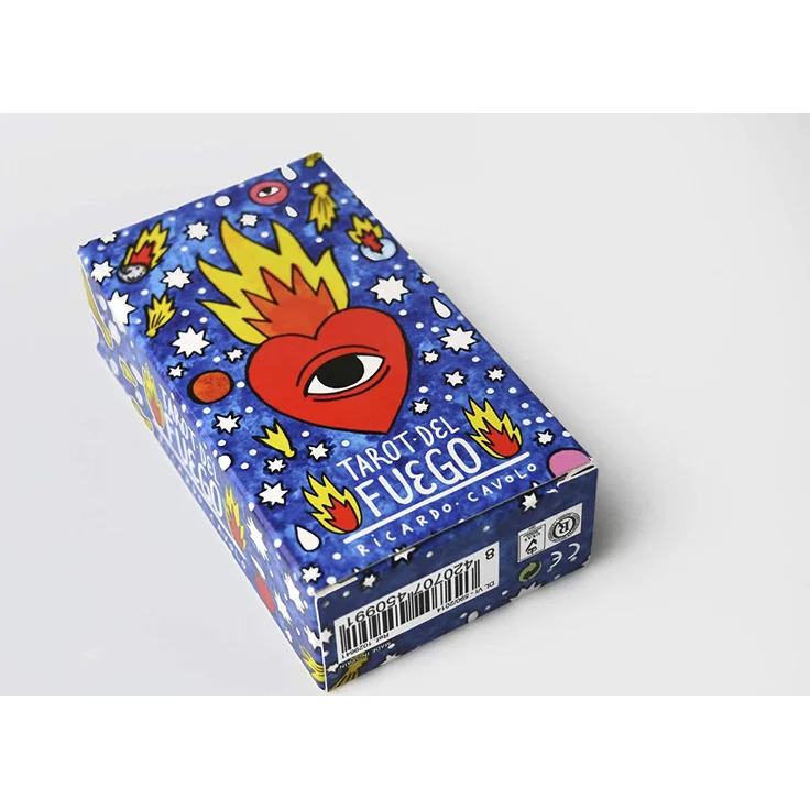 Fournier 1029641 Tarot del Fuego von Ricardo Cavolo Tarotkarten, blau – Bild 2