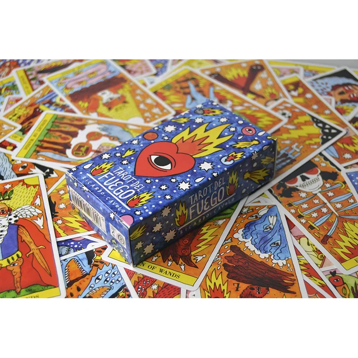 Fournier 1029641 Tarot del Fuego von Ricardo Cavolo Tarotkarten, blau – Bild 4