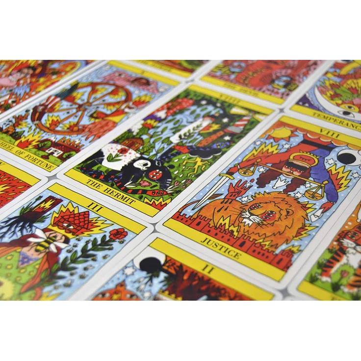 Fournier 1029641 Tarot del Fuego von Ricardo Cavolo Tarotkarten, blau – Bild 5