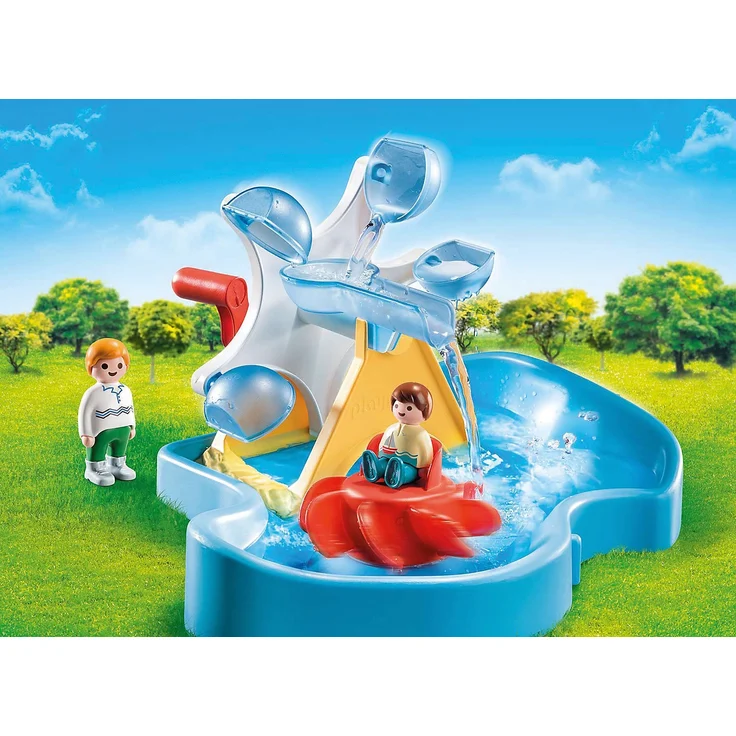 PLAYMOBIL-1.2.3 Aqua 70268 Wasserrad mit Karussell, Ab 1,5 bis 4 Jahre – Bild 2