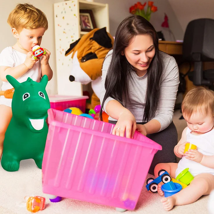 Relaxdays Hüpftier Drache, inklusive Luftpumpe, Sprungtier bis 80 kg, Hopser BPA frei, für Kinder, Hüpfspielzeug, grün – Bild 3