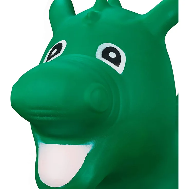 Relaxdays Hüpftier Drache, inklusive Luftpumpe, Sprungtier bis 80 kg, Hopser BPA frei, für Kinder, Hüpfspielzeug, grün – Bild 6