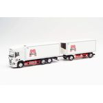 Herpa 312448 Scania CS 20 HD Kühlkoffer-Hängerzug Müller