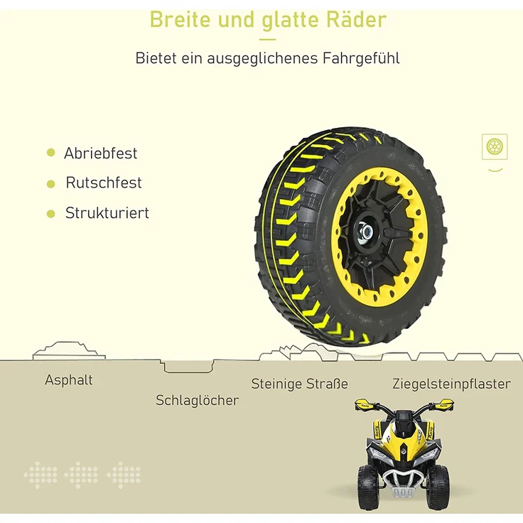 Rutscherfahrzeug mit Licht und Musik (Farbe: gelb) – Bild 5