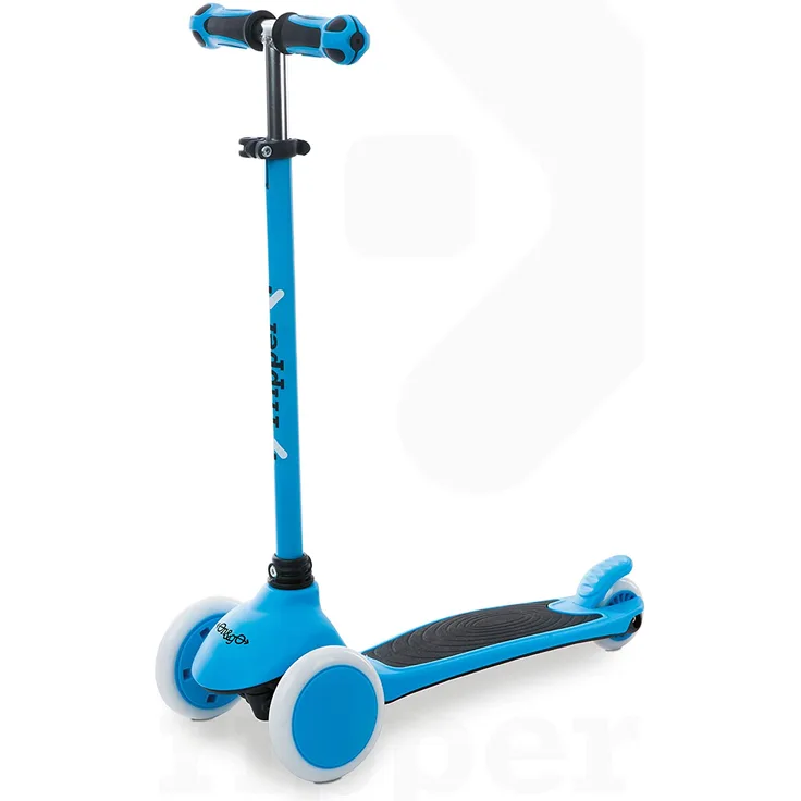 Mondo On&Go Tripper Scooter mit 3 Rädern, PU-Rollen und TPR-Griffen, Sicherheitsbremse hinten, Blau