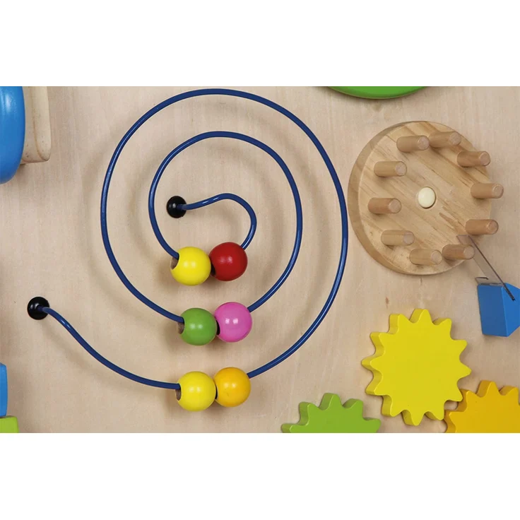 small foot 6360 Motorikcenter "Multimax" aus Holz, mit acht Funktionen zum Drehen, schieben, musizieren, ab 3 Jahren – Bild 2