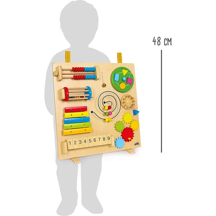 small foot 6360 Motorikcenter "Multimax" aus Holz, mit acht Funktionen zum Drehen, schieben, musizieren, ab 3 Jahren – Bild 5
