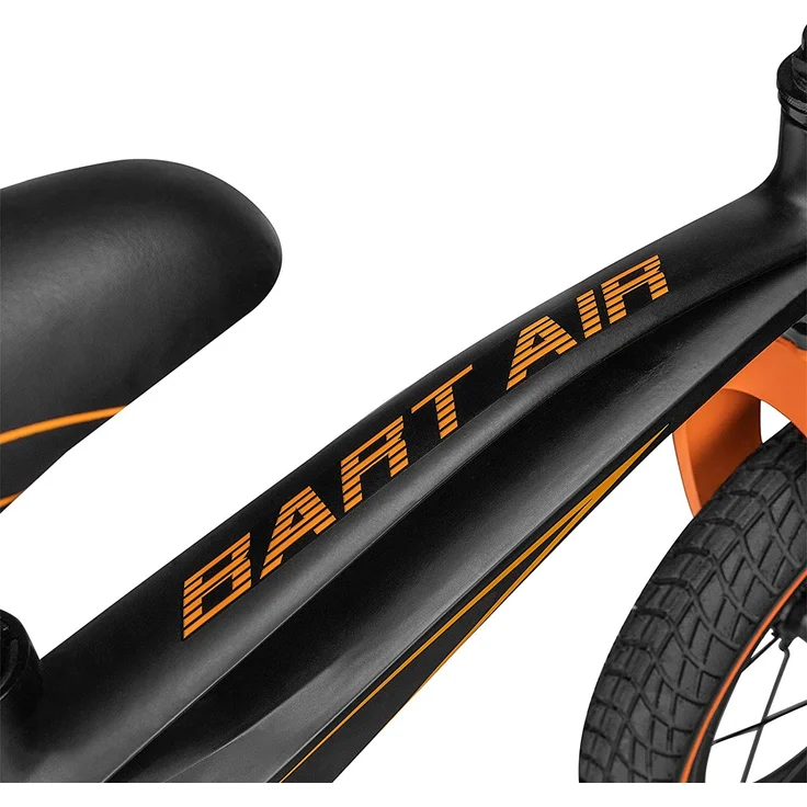 Lionelo Bart Laufrad ab 2 Jahre bis zu 30 kg Magnesiumrahmen 12 Zoll Räder Lenkrad und Sattel höhenverstellbar Lenkradschloss Fußstütze Tragegriff Ultraleicht (Schwarz-Orange) – Bild 6