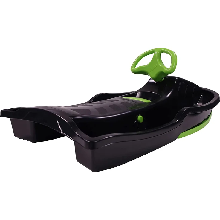 Stiga Kinder Snowpower Steering Sledge, Black/Green, One Size – Bild 2