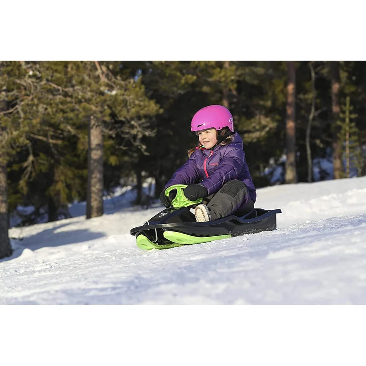 Stiga Kinder Snowpower Steering Sledge, Black/Green, One Size – Bild 4