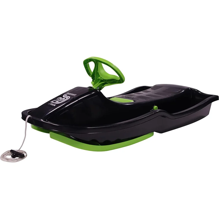Stiga Kinder Snowpower Steering Sledge, Black/Green, One Size – Bild 1
